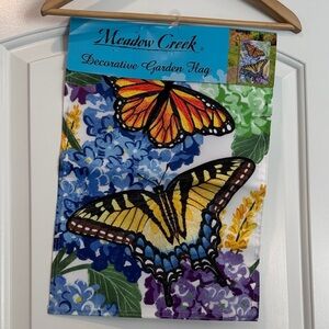 Meadow Creek Decorative Butterfly Garden Flag- New